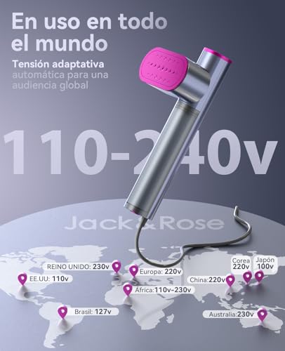 Detalle 2 de Plancha de vapor de viaje Jack & Rose: voltaje mundial, calentamiento en 15 s y 3 modos de planchado