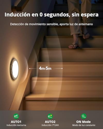 Detalle 2 de Bojim Lámpara inalámbrica con sensor de movimiento para baño y trastero – 6000 mAh, IP44