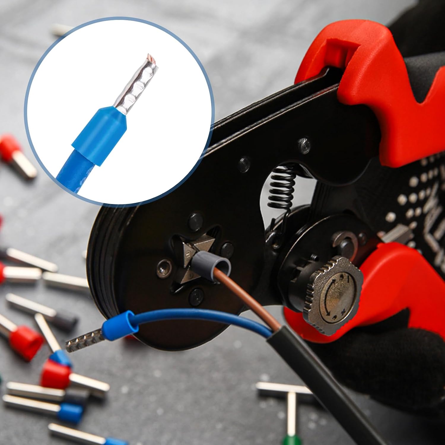 Detalle de Cosse isolée Hanibos 6 mm² jaune – 100 pièces pour câblage domestique et électrique