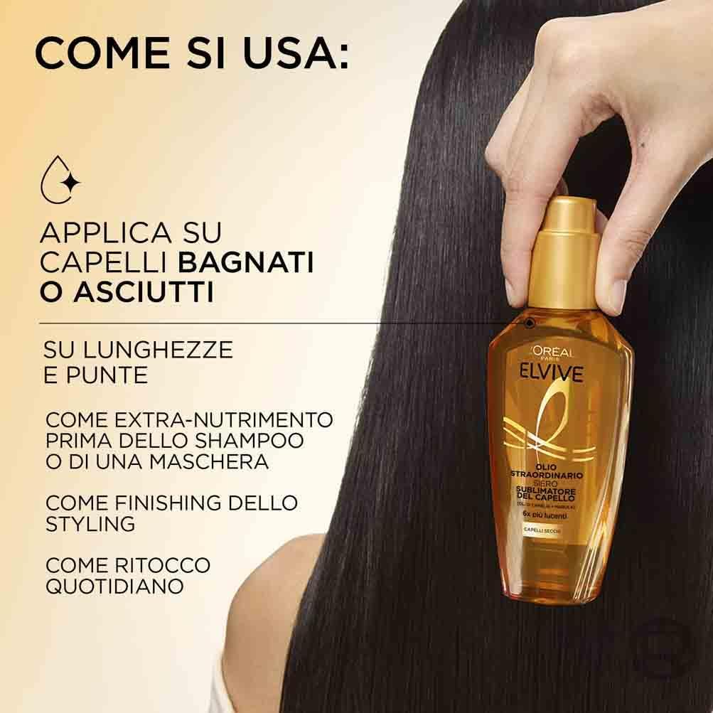 Detalle de L’Oréal Elvive Trattamento Olio Straordinario per Capelli Normali o Secchi – 100 ml