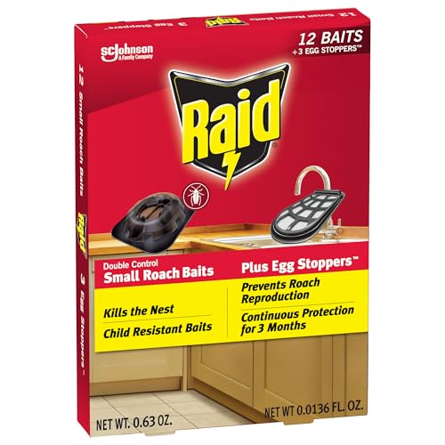 Detalle de Raid Roach Killer Baits, Plus Egg Stoppers, 12 Count