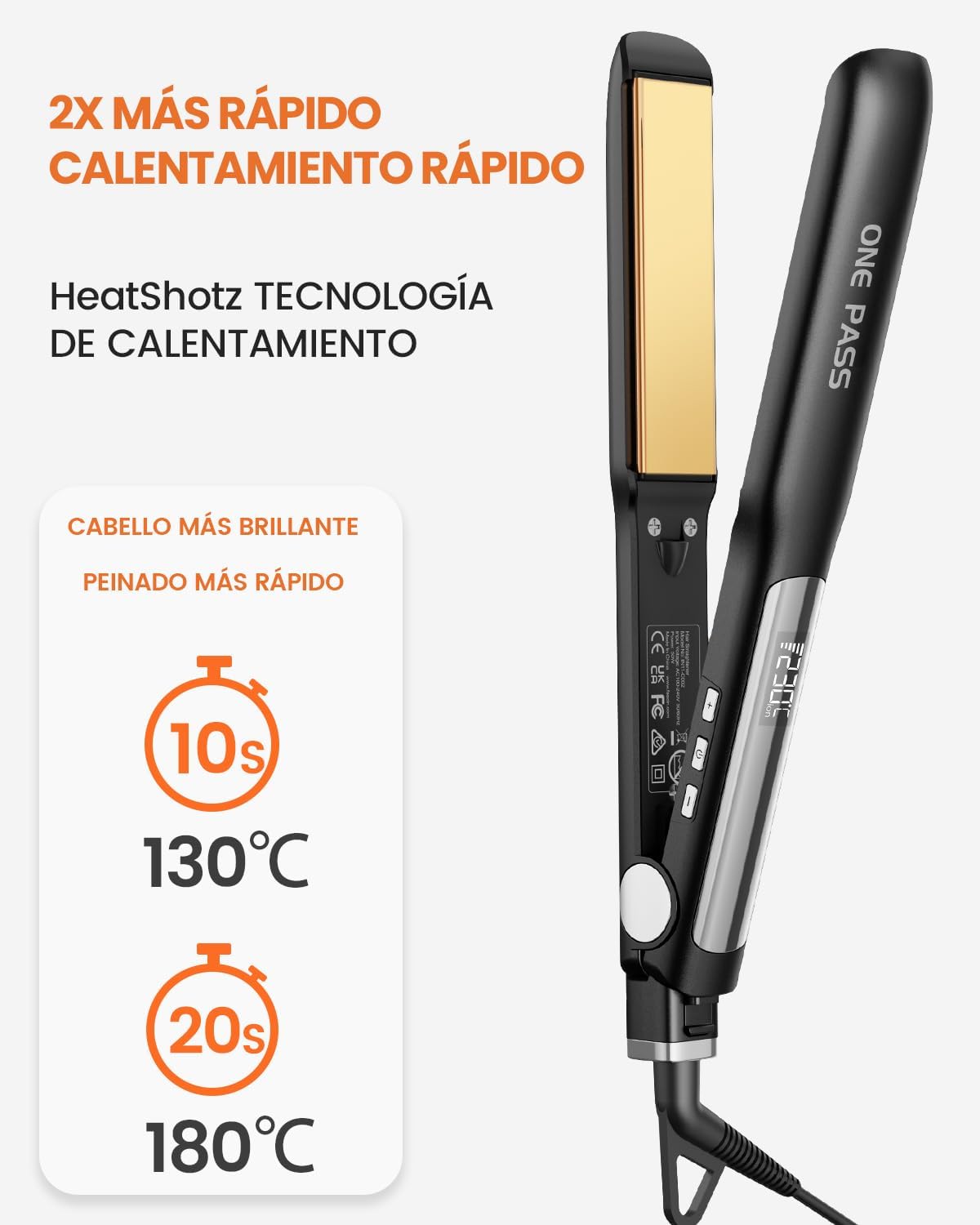 Thumbnail 1 de Faszin 2 en 1 Plancha de Pelo Titanio ✨ Calienta en 20s