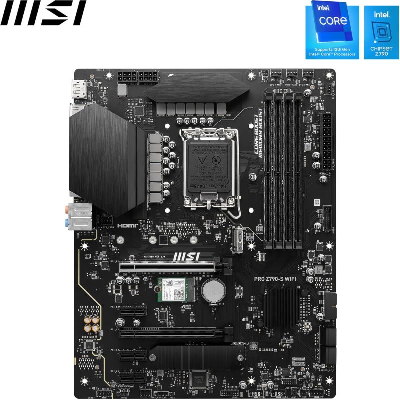 Detalle 2 de MSI PRO WIFI Z790-S WIFI: potencia profesional con conectividad Wi‑Fi y DDR5 para zócalo LGA1700