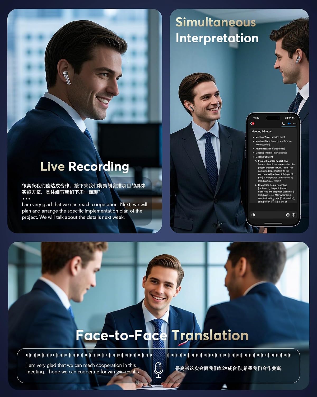 Detalle 2 de AI Translation Earbuds with 199+ Languages
