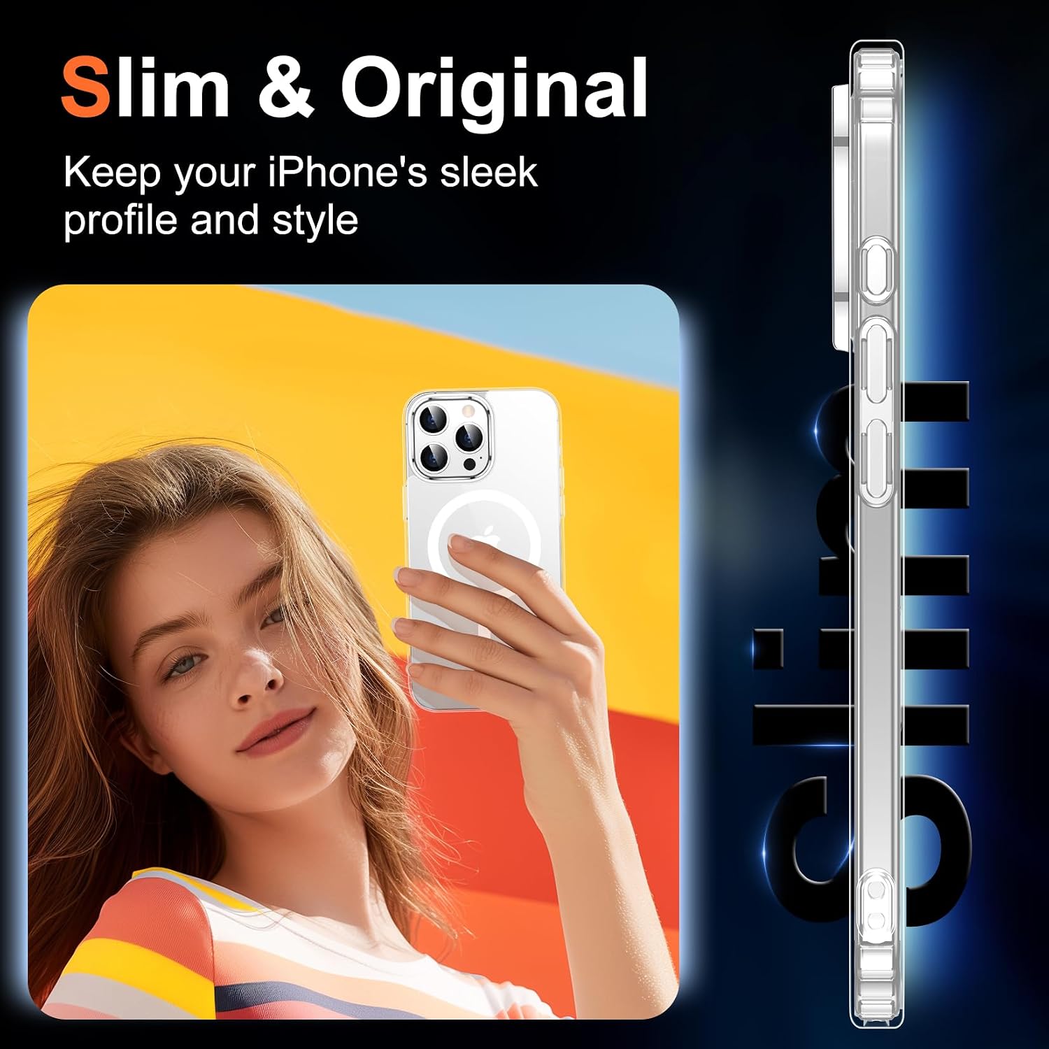 Thumbnail 6 de Temdan Clear Case for iPhone 16 Pro (MagSafe Compatible) — Anti-Yellowing, Shockproof Slim Magnetic Cover