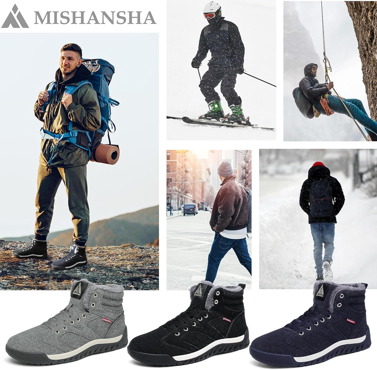 Detalle 2 de Mishansha Botas de Nieve cálidas 36-48
