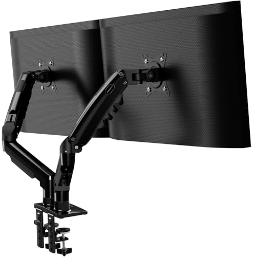 Invision MX400: Brazo doble para monitor 19–32" con soporte VESA 75/100 y ajuste ergonómico