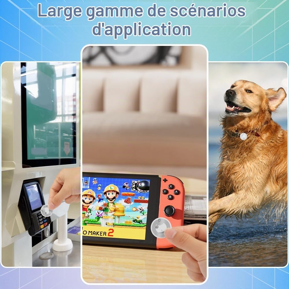 Thumbnail 6 de OFFCUP NTAG213 NFC-stickers, rond, 25 mm, 144 byte, zelfklevend, 50 stuks