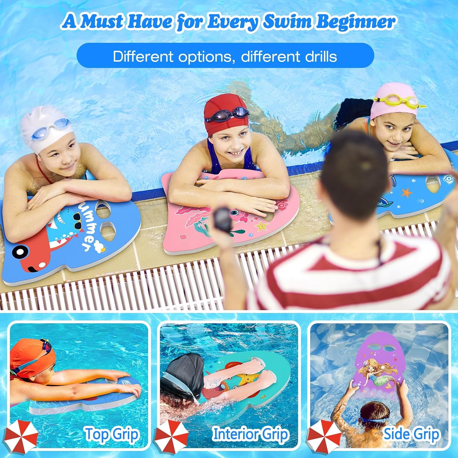 Detalle de MoKo Swimming Kickboard for Kids and Adults: Jellyfish-Shaped Training Aid
