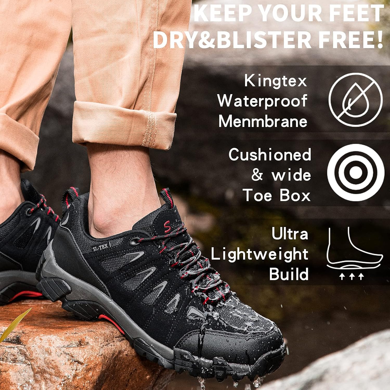 Thumbnail 4 de SHULOOK Men's Waterproof Hiking Shoes: Lightweight, Breathable, All-Terrain Boots