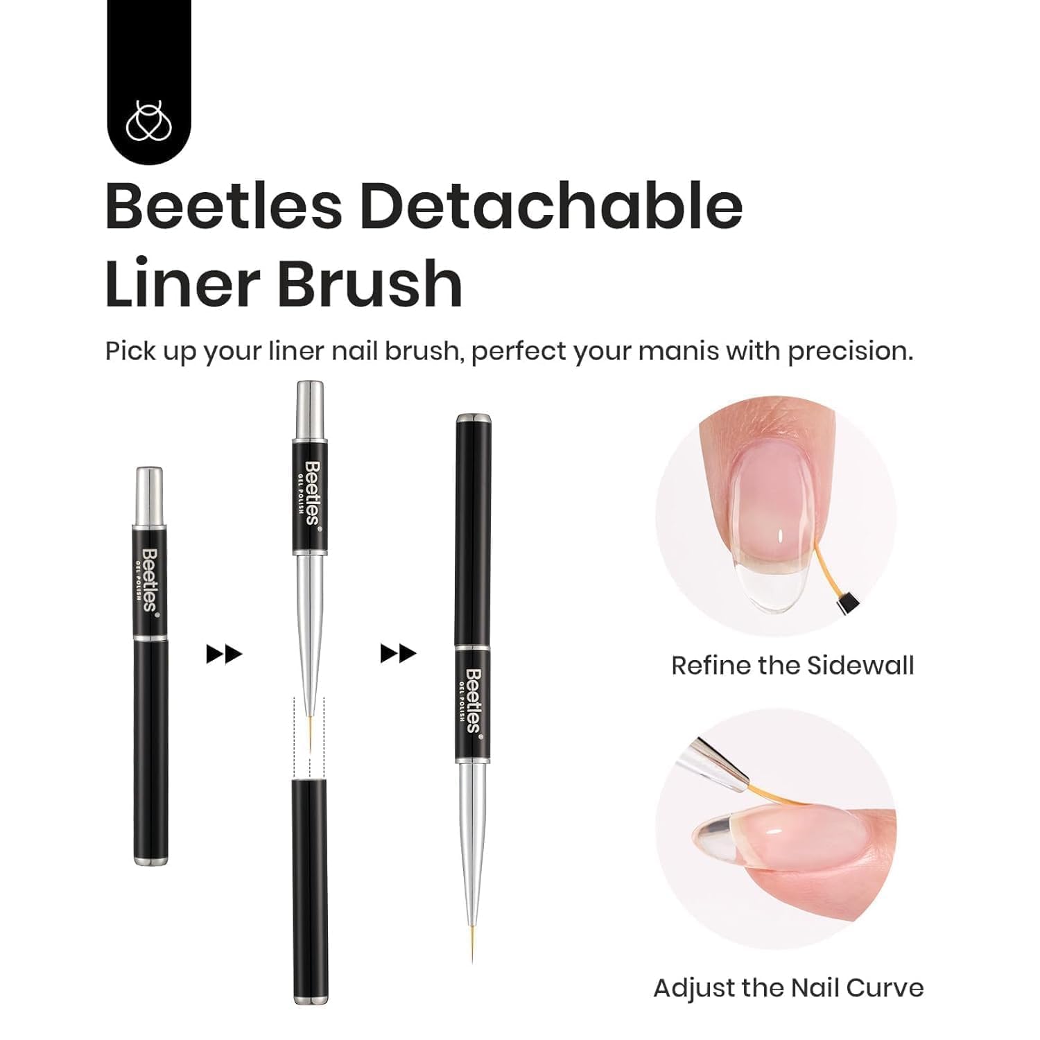 Thumbnail 2 de Beetles Builder Gel Low Heat Clear Builder Gel with Nail Brush for Apex & Strengthening