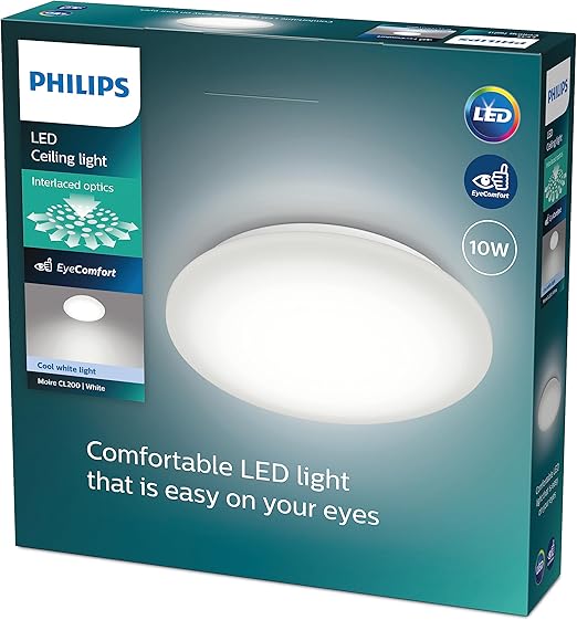 Detalle de Philips Moire Plafón LED de Techo 10W 💡 - Luz Fría