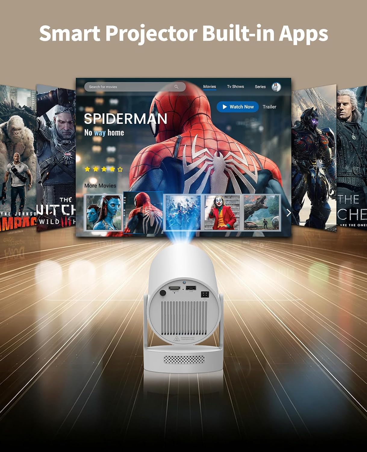 Detalle 2 de HY300Plus Mini Projector