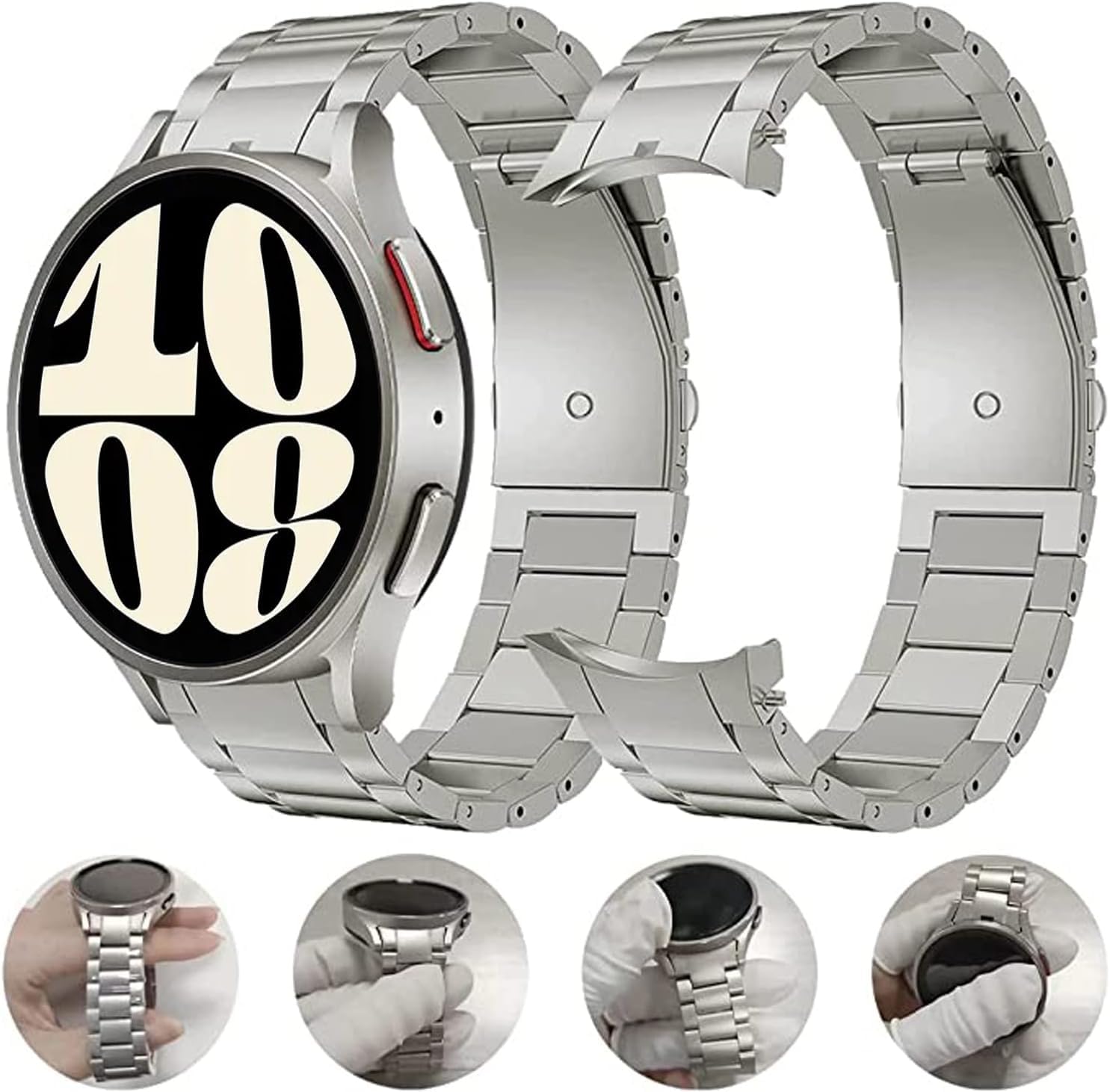Thumbnail 4 de Miimall Armband für Galaxy Watch 7, Titanstahl 45 mm