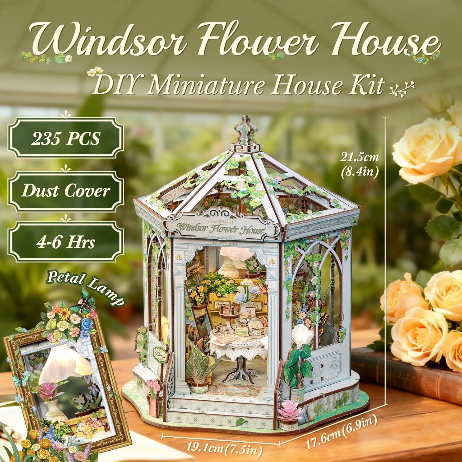 Detalle 2 de CUTEBEE Book Nook Windsor Flower House