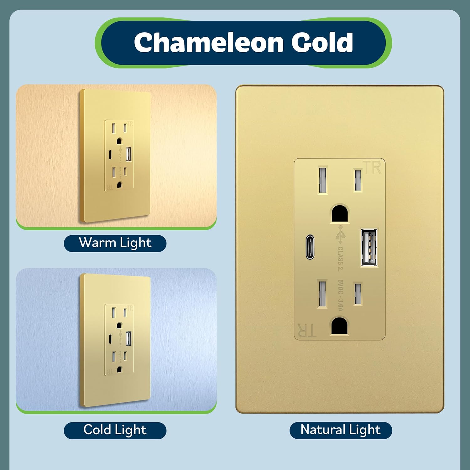 Detalle 1 de TOPGREENER TU21536AC-GDWSI 3.6A USB Outlet ๐