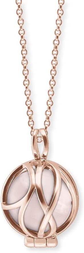 Detalle 2 de Engelsrufer Damen Halskette aus Sterling Silber mit Kraftstein Kugel Anhänger – verstellbare Länge, nickelfrei