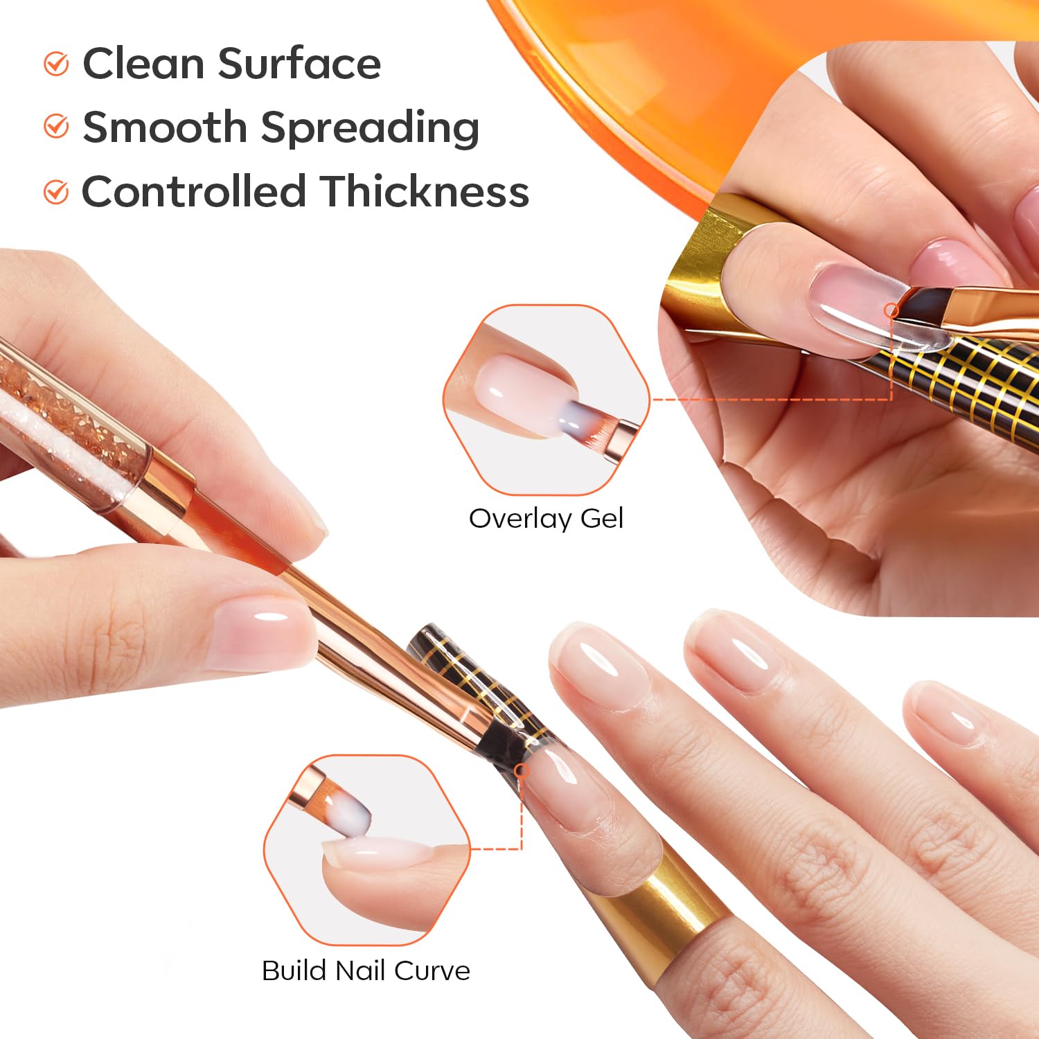 Detalle de Modelones Dual-Ended Nail Brush, Nylon
