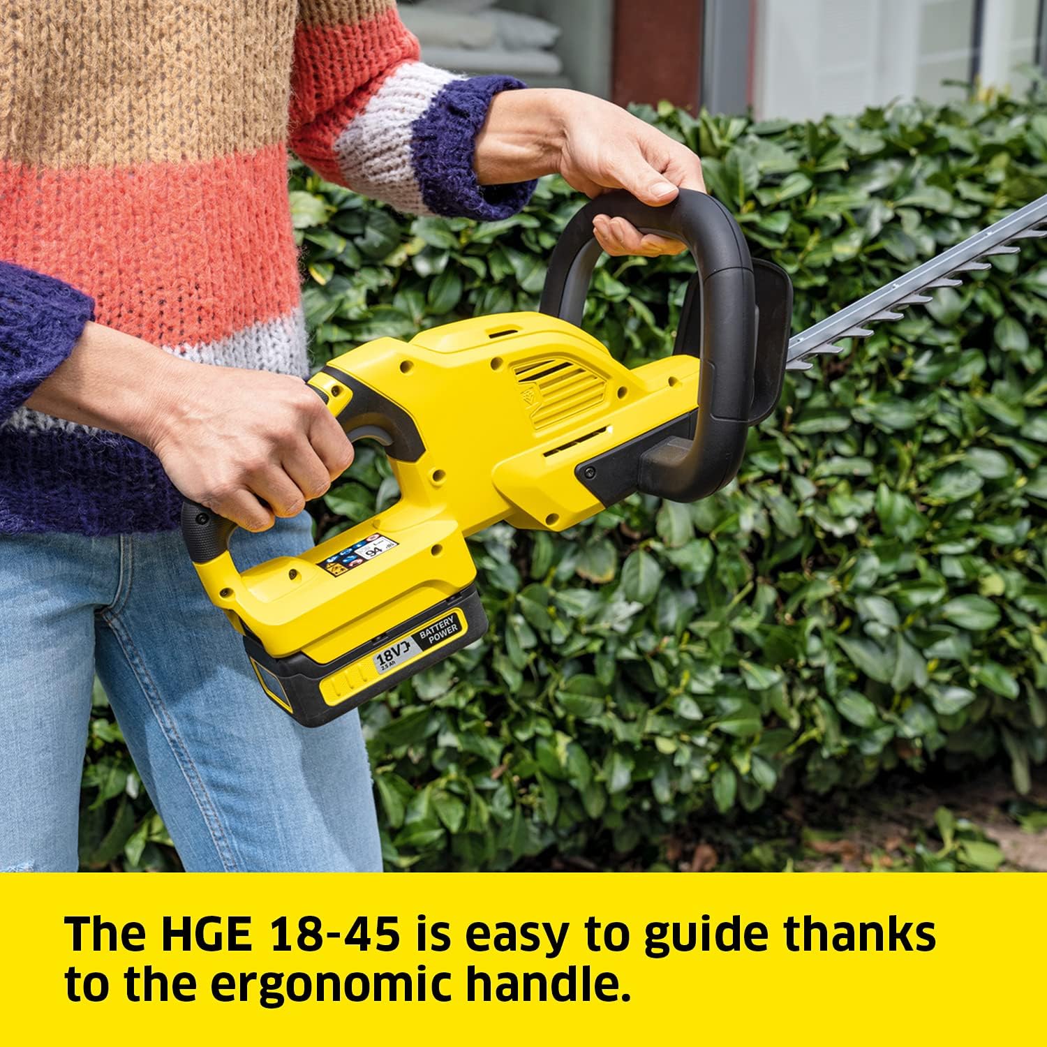 Detalle de KÄRCHER 18 V Cordless Hedge Trimmer HGE 18-45 Battery Set