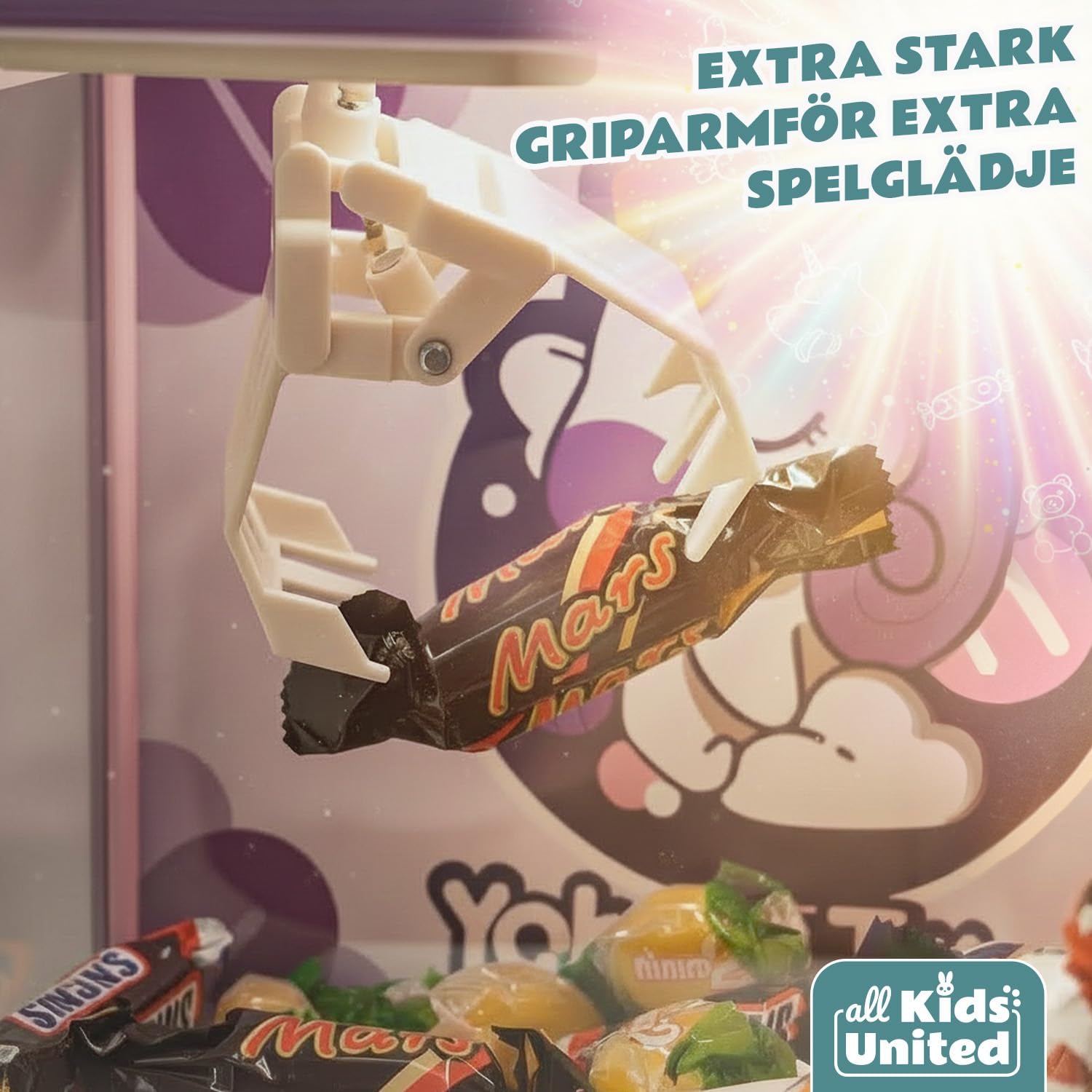 Detalle de GOODS+GADGETS gripmaskin för barn med enhörningsmotiv och 10 plyschdjur