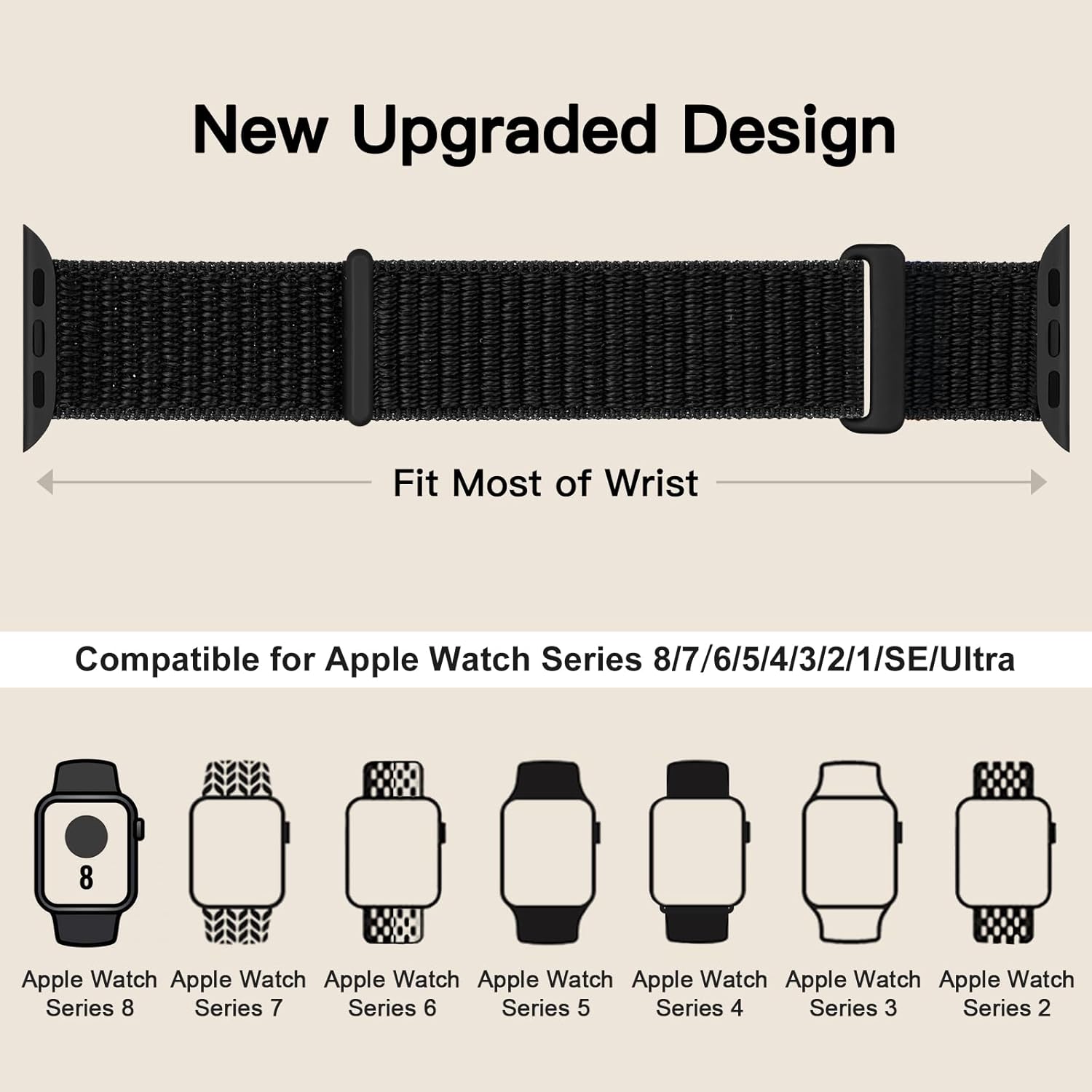 Thumbnail 4 de Yoohoo Nylon Straps for Apple Watch (44–49mm) – Comfortable, Quick-Release Replacement Bands