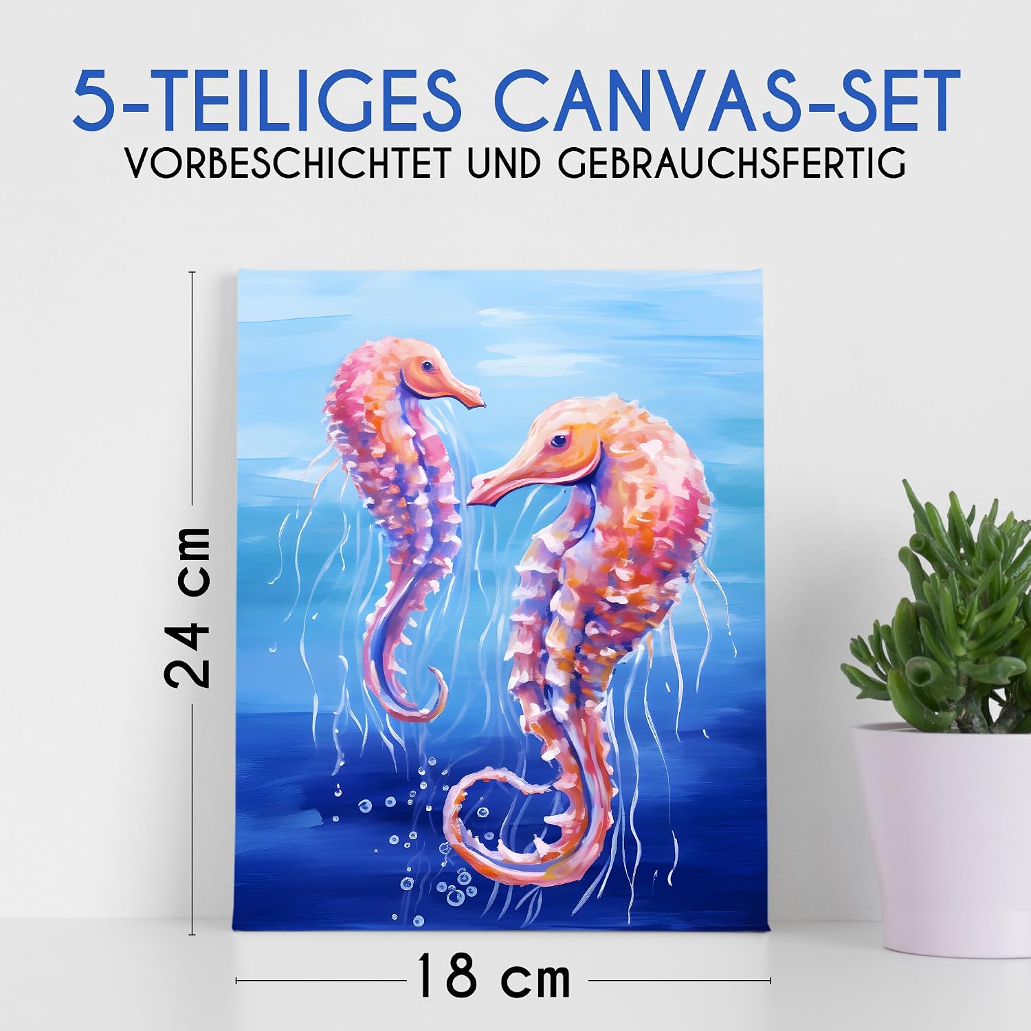 Thumbnail 1 de Zenacolor Leinwand auf Keilrahmen 5er‑Set 18x24 cm – 5 Canvas aus 100% Baumwolle, säurefrei