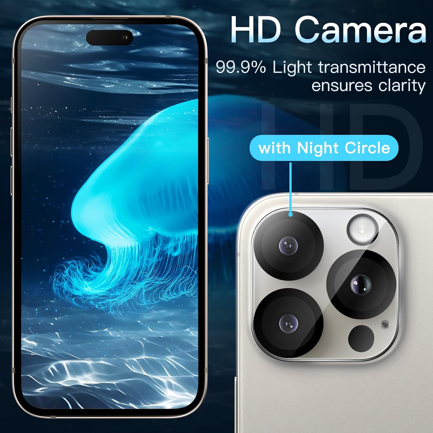 Thumbnail 4 de JETech Kameraschutz iPhone 15 Pro 6,1 Zoll