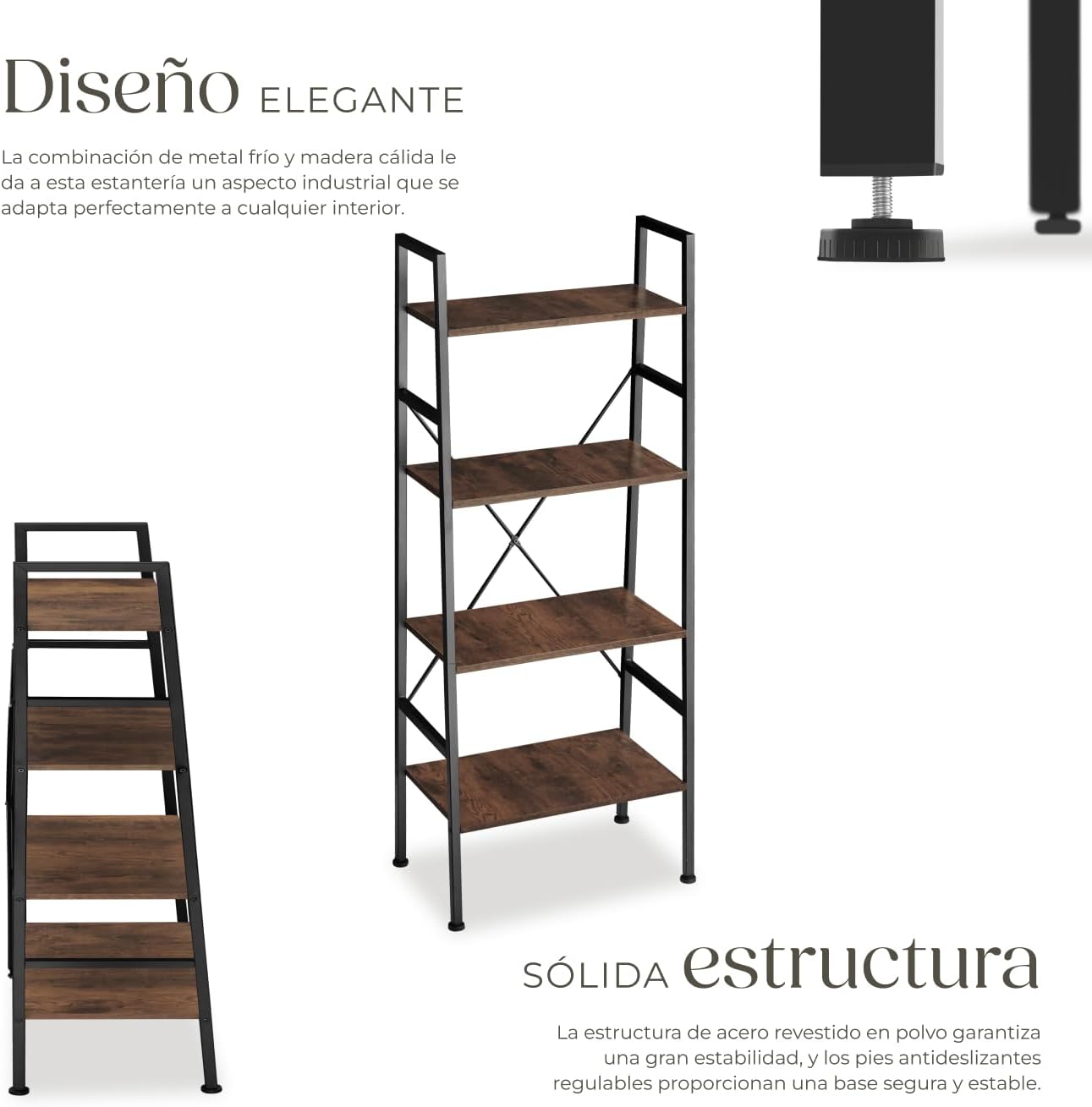 Thumbnail 4 de tectake Estantería escalera 57,5 x 35,5 x 139 cm