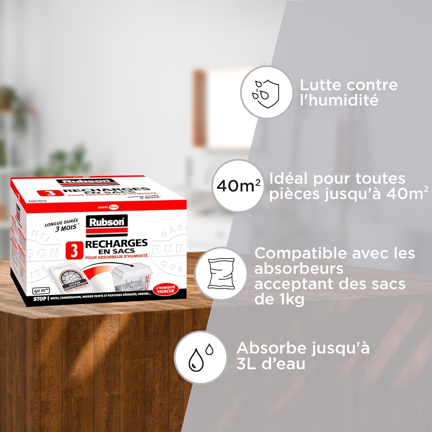 Thumbnail 2 de RUBSON Absorbeur CLASSIC Recharge – Lot de 6