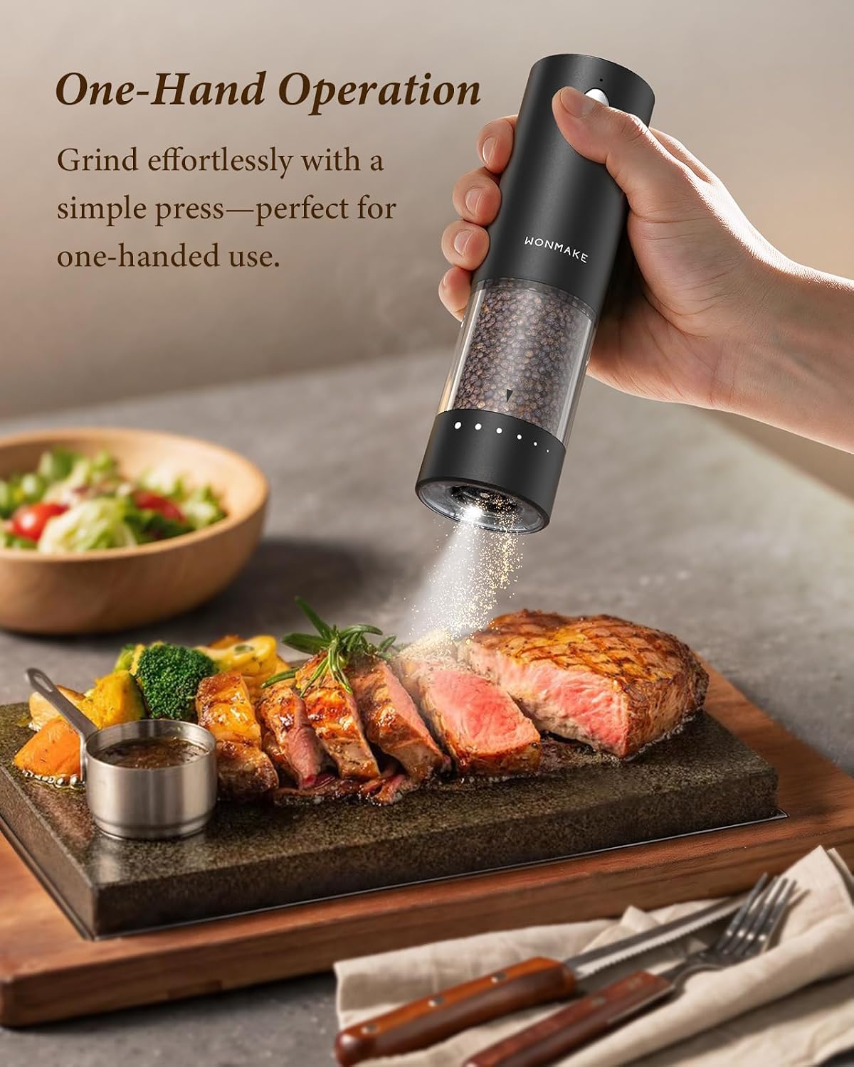 Detalle de Electric Salt & Pepper Grinder Set
