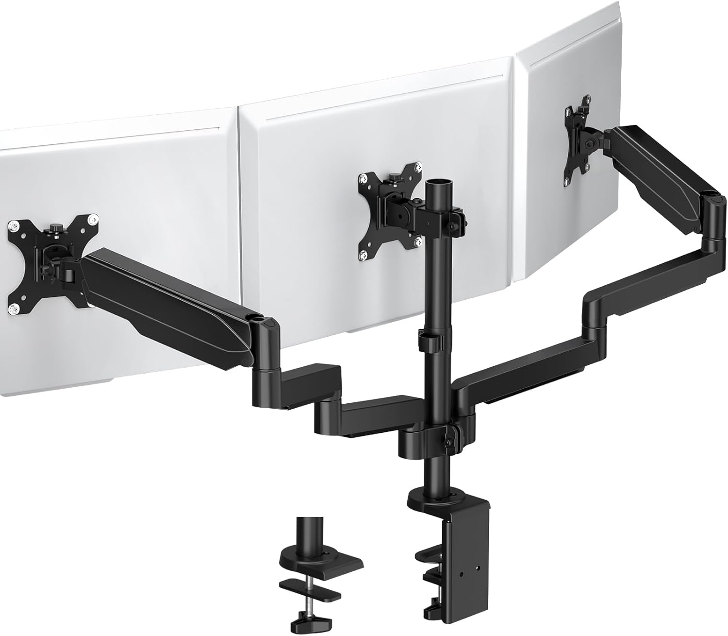 Detalle de Supporto triplo per monitor EP Gear a molla