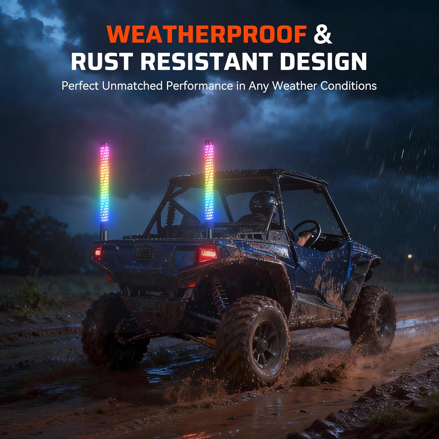 Thumbnail 5 de Ehaho 2FT Fat Whip Lights for UTV