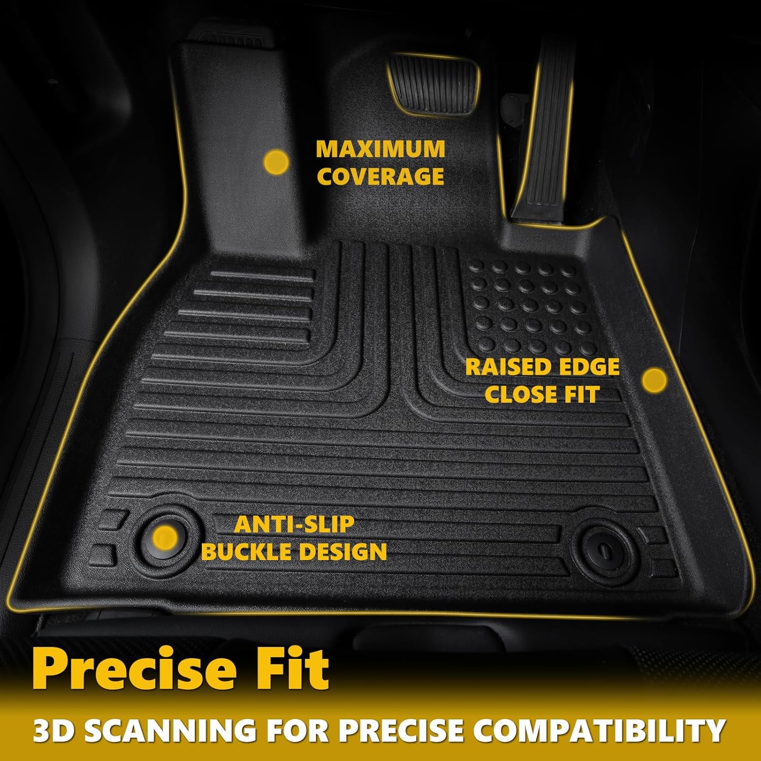 Thumbnail 1 de AZYT Floor Mats for Toyota Corolla 2009–2013, TPE Set