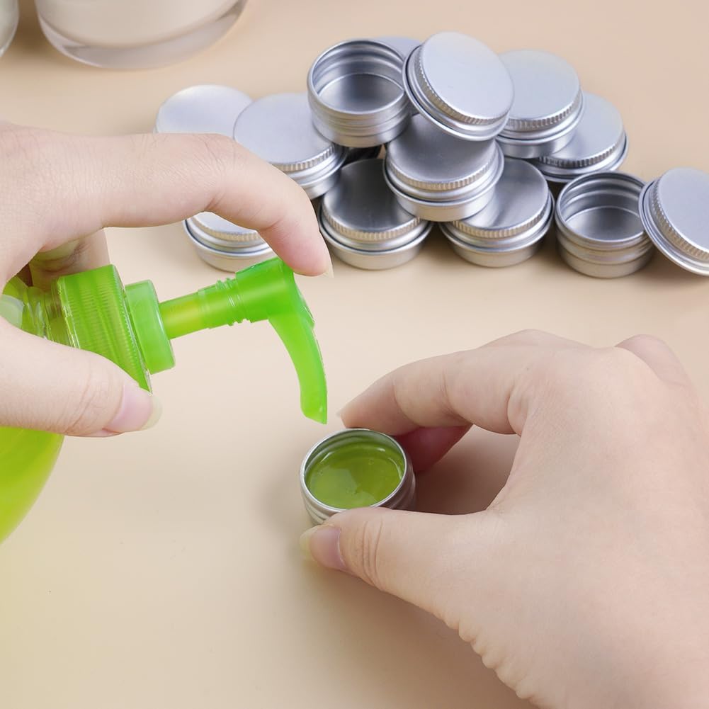 Thumbnail 4 de Flintronic 24 pots cosmétiques vides 5g/5ml (transparent, aluminium) avec spatule et étiquette