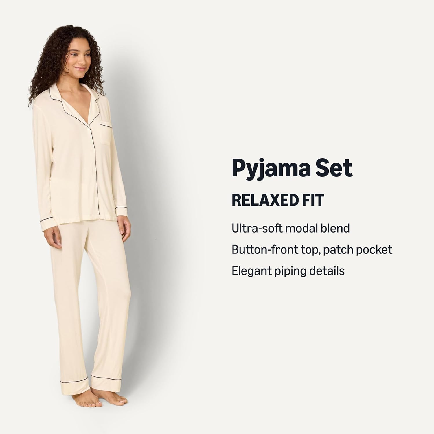 Thumbnail 2 de Amazon Essentials x Sofia Grainge women’s stretch modal long-sleeve pyjama set