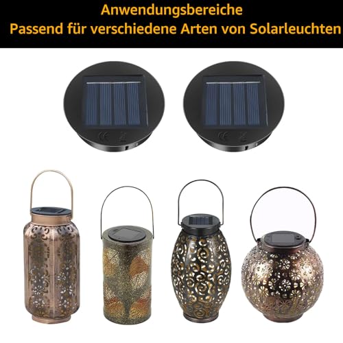 Detalle de CNMTCCO Solarleuchten Ersatzteile 8 cm – 4 Stück, IP44, 600 mAh Akku, DIY Solar-Laterne