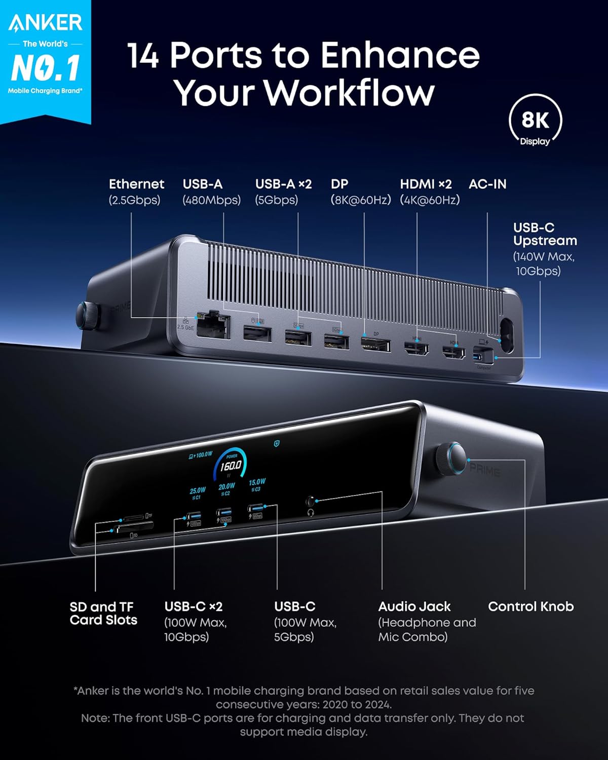Thumbnail 1 de Anker DL7400 14‑Port Docking Station