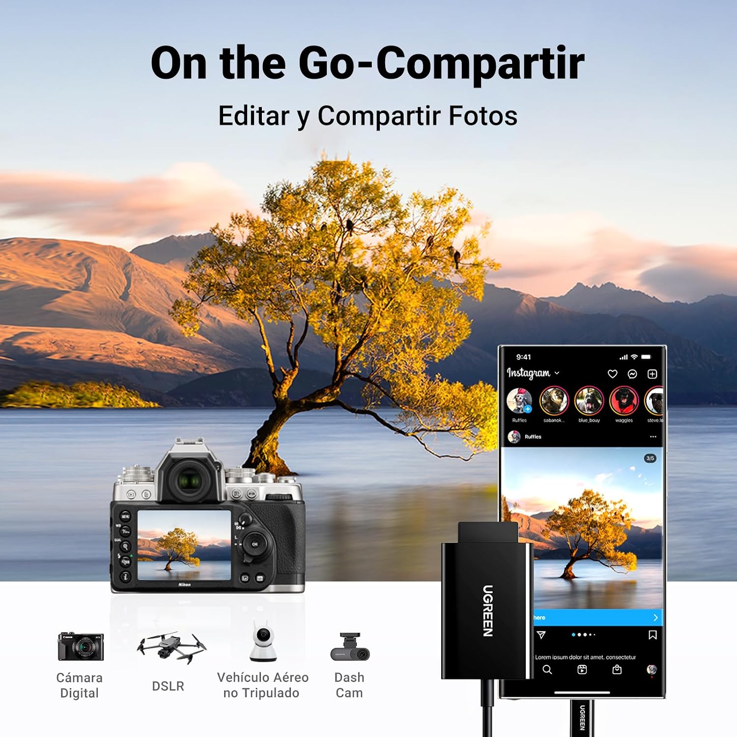 Thumbnail 3 de UGREEN Lector de Tarjetas USB C: Compatible con iPhone y MacBook