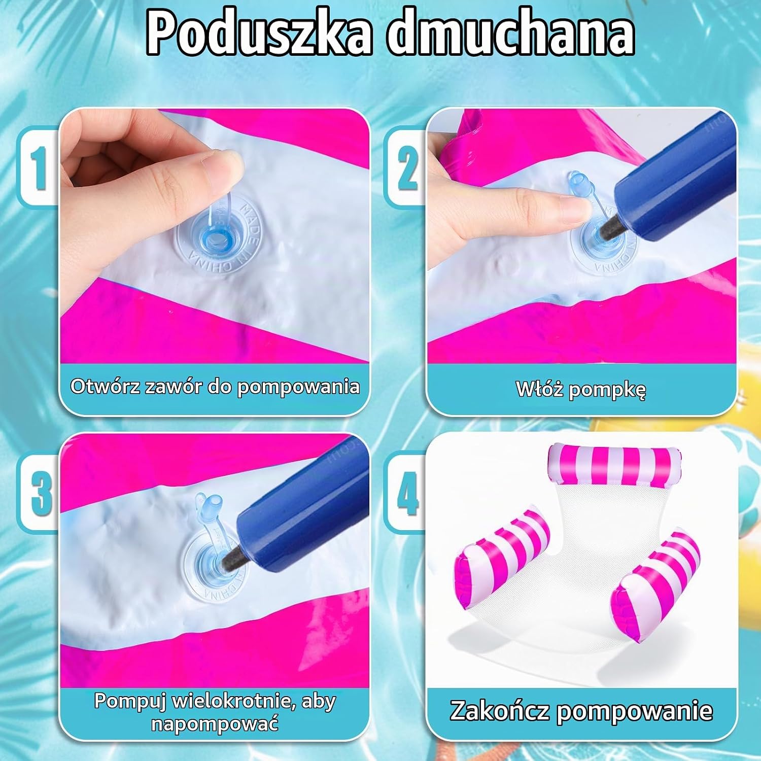 Detalle 1 de Indrnif 47269 – dmuchany fotel do pływania XL z oparciem i podłokietnikami