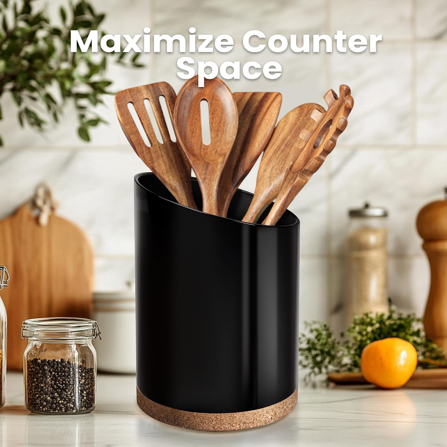 Thumbnail 6 de KITEISCAT Large Ceramic Utensil Holder for Counter 🍽