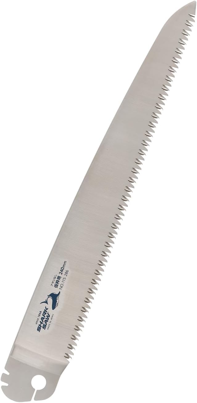 Detalle de 高儀 シャークソー 4907052115286 折込鋸用替刃 240mm 仮枠・解体・剪定向け アサリなし