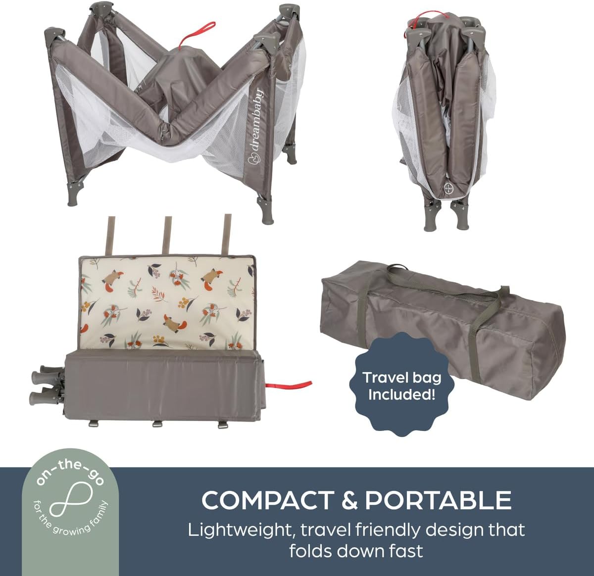 Thumbnail 5 de Dreambaby Quest Travel Cot 120x60