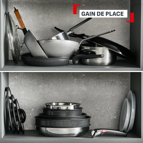 Detalle de Tefal Ingenio Comfort Max — Batterie de cuisine en Acier inoxydable, 4 pièces