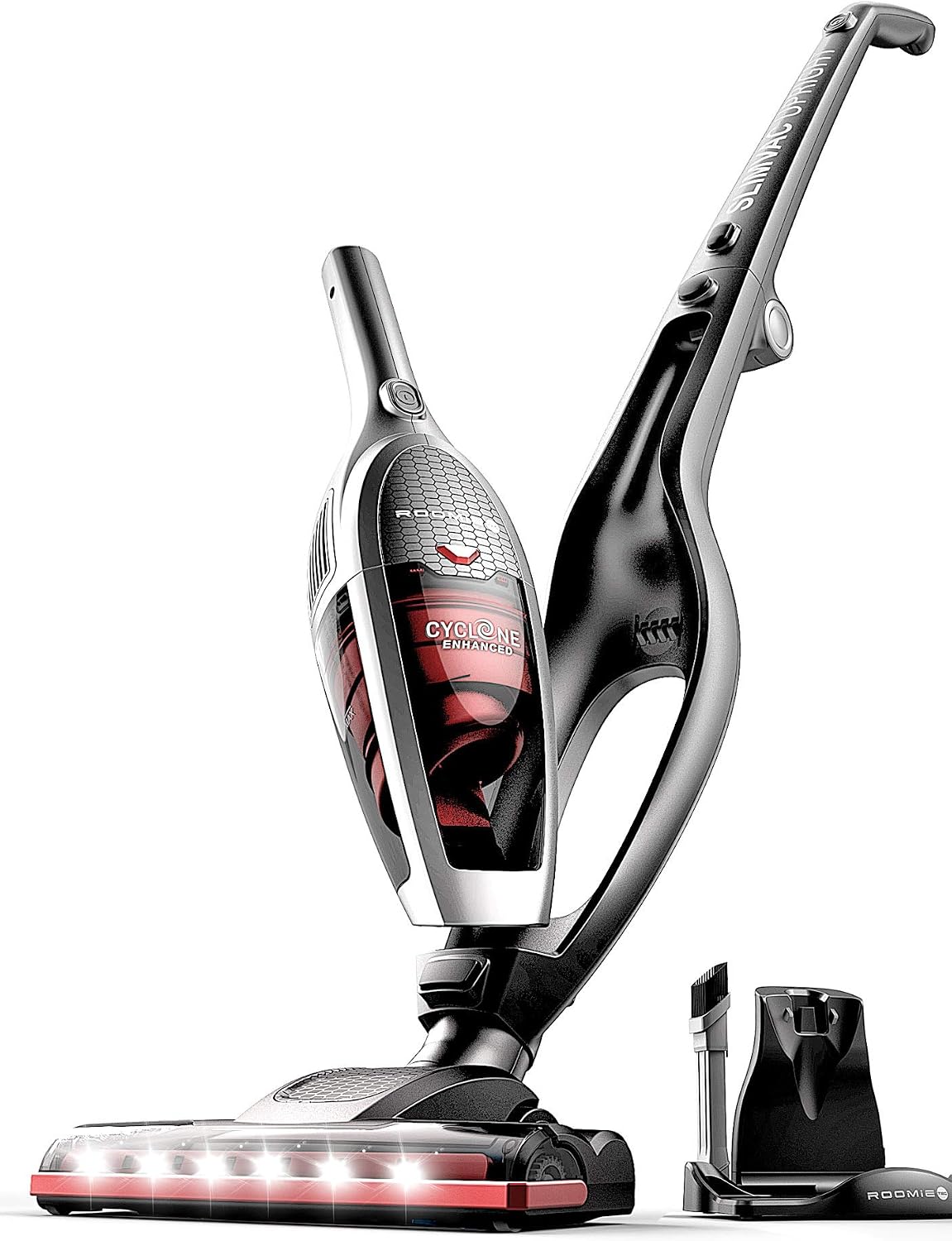 Detalle de Roomie Tec SlimVac Cordless Stick Vacuum with 6 LED Headlights