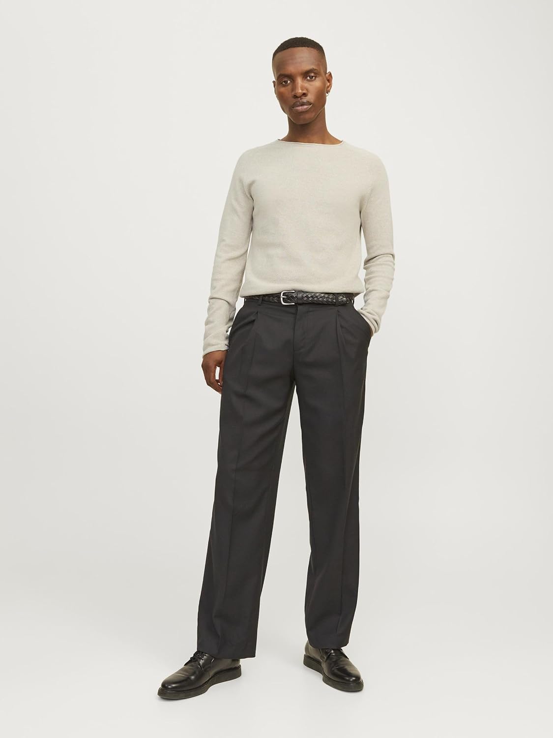 Detalle de Felpa uomo Jack & Jones Jjehill Knit Crew Neck Noos (confezione da 1)