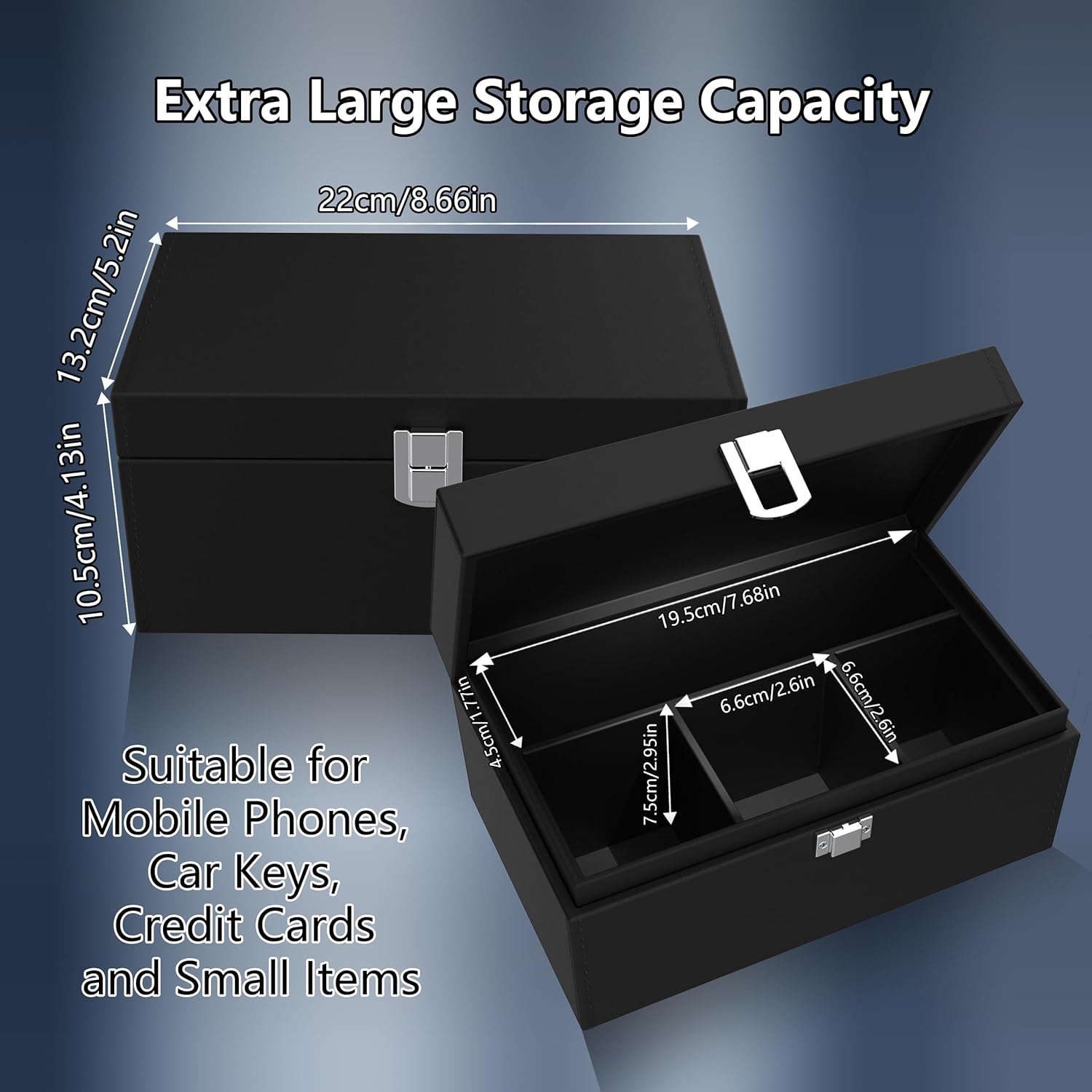 Detalle de ocuvaep Boîte Anti RFID Clé Voiture Ensemble avec Etui RFID – protection Keyless Go et étui Faraday grand format