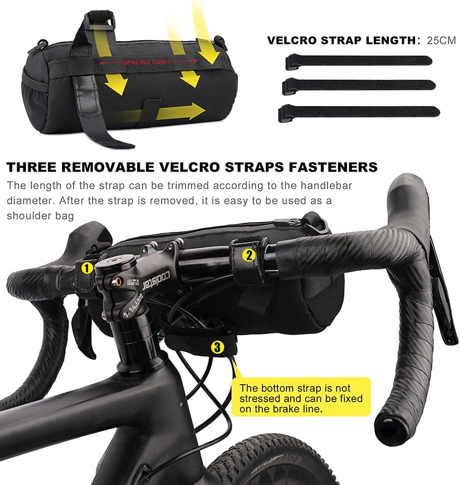 Detalle de Rhinowalk Front Handlebar Bag for Mountain/Road Bikes – 2.4L Grey
