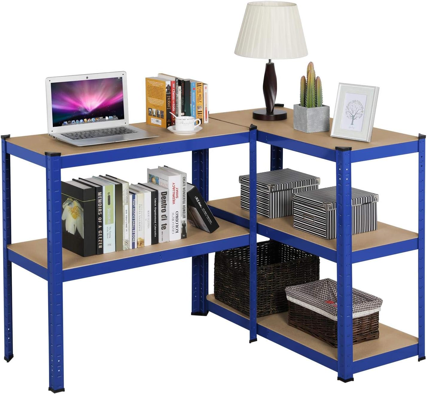 Thumbnail 5 de Yaheetech scaffalatura metallica a 5 ripiani 180 x 90 x 40 cm, portata fino a 875 kg, da garage e magazzino