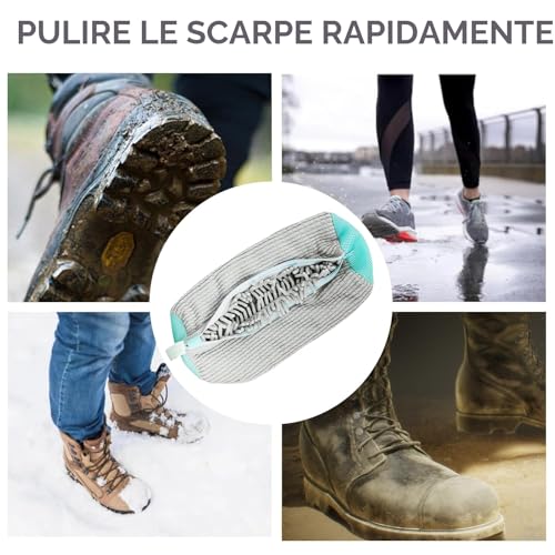 Detalle de YTUGIL Sacca per Lavare Scarpe in Lavatrice Grigio 2 Pezzi – Protezione e Pulizia a 360°
