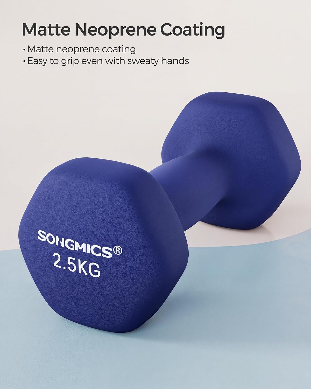 Thumbnail 1 de SONGMICS 2 x 2.5 kg Hex Dumbbells with Coated, Non-Slip Grip
